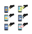 hacker icon try to stealing data and password vector image