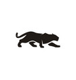 jaguar puma cheetah panther silhouette logo design vector image