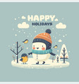 merry christmas happy new year greetings card vector image vector image