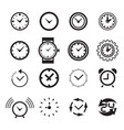 time or clock icon isolated vector image vector image