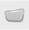 transparent glass shape speech bubble icon vector image vector image