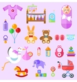 waiting for a baby all the newborn girl stuff vector image
