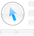 cursor white button vector image