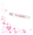 happy valentine day background sketch pink heart vector image