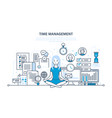 time management workflow organization vector image