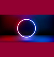 empty product showcase and shining neon circle 3d vector image vector image