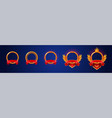 golden game rank frames set on background vector image
