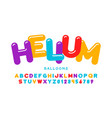 party balloons style font design helium balloons vector image