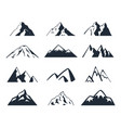 set mountains logo vector image
