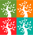 set of colorful season tree bold icons vector image