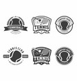 set of badge emblem tennis club tournament vector image