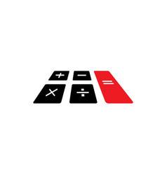 Simple calculator logo icon design template Vector Image