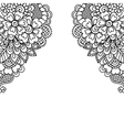 flower ornament corner vector image vector image