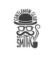 hipster gentlemen club vector image