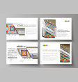 set of business templates for presentation slides vector image vector image
