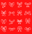 bow contour red vector image vector image