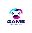 gaming controller logo design vector image