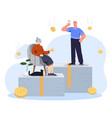elderly people with retirement concept vector image vector image