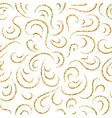 gold wave seamless pattern draw vector image vector image