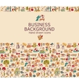 business background doodles hand drawn color icons vector image