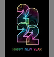 2022 happy new year numbers abstract style vector image vector image
