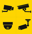 cctv icons set vector image vector image
