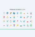 cloud computing data transfer trendy flat icons vector image vector image