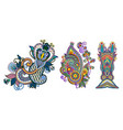 paisley flower pattern in ethnic style indian vector image