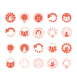 business icons and social media graphic elements vector image