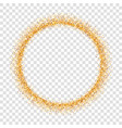 Gold circle glitter frame golden confetti dots Vector Image