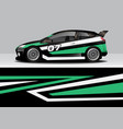 modern sporty abstract car wrap auto sticker vector image