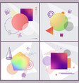 posters with abstraction set vector image