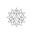 sacred geometry mystical symbol merkabah logo vector image