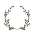 thyme leaf green wreath isolated medicinal vector image