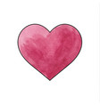watercolor painted heart vector image