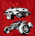 buggy and bike vector image