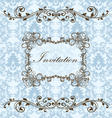 invitation card style damask vector image vector image