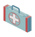 ambulance aid box composition vector image