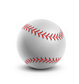 baseball ball on white background vector image vector image