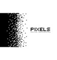 disintegrates or dissolves on the pixel pattern vector image