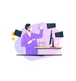 laboratory assistant at chemical doing vector image