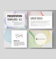 set of business templates for presentation slides vector image