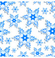 background seamless pattern stylized 3d snowflake vector image