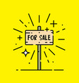 for sale line icon vector image