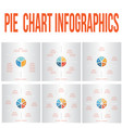 pie chart for infographic set templates with text vector image vector image