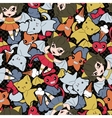 seamless pattern with doodle kawaii vector image vector image
