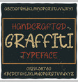 vintage label typeface named graffiti vector image