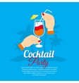 cocktail party poster vector image vector image