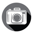 flat camera icon with shadow vector image