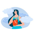 mental health cartoon woman vector image